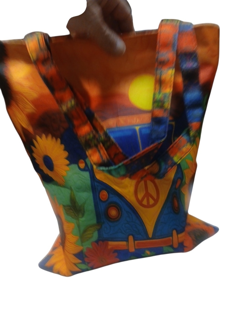 ECHOES BAGS -NWOT, Lined Echo Friendly Canvas Peace Bag with Nylon Lining,Zipper - Picture 3 of 16